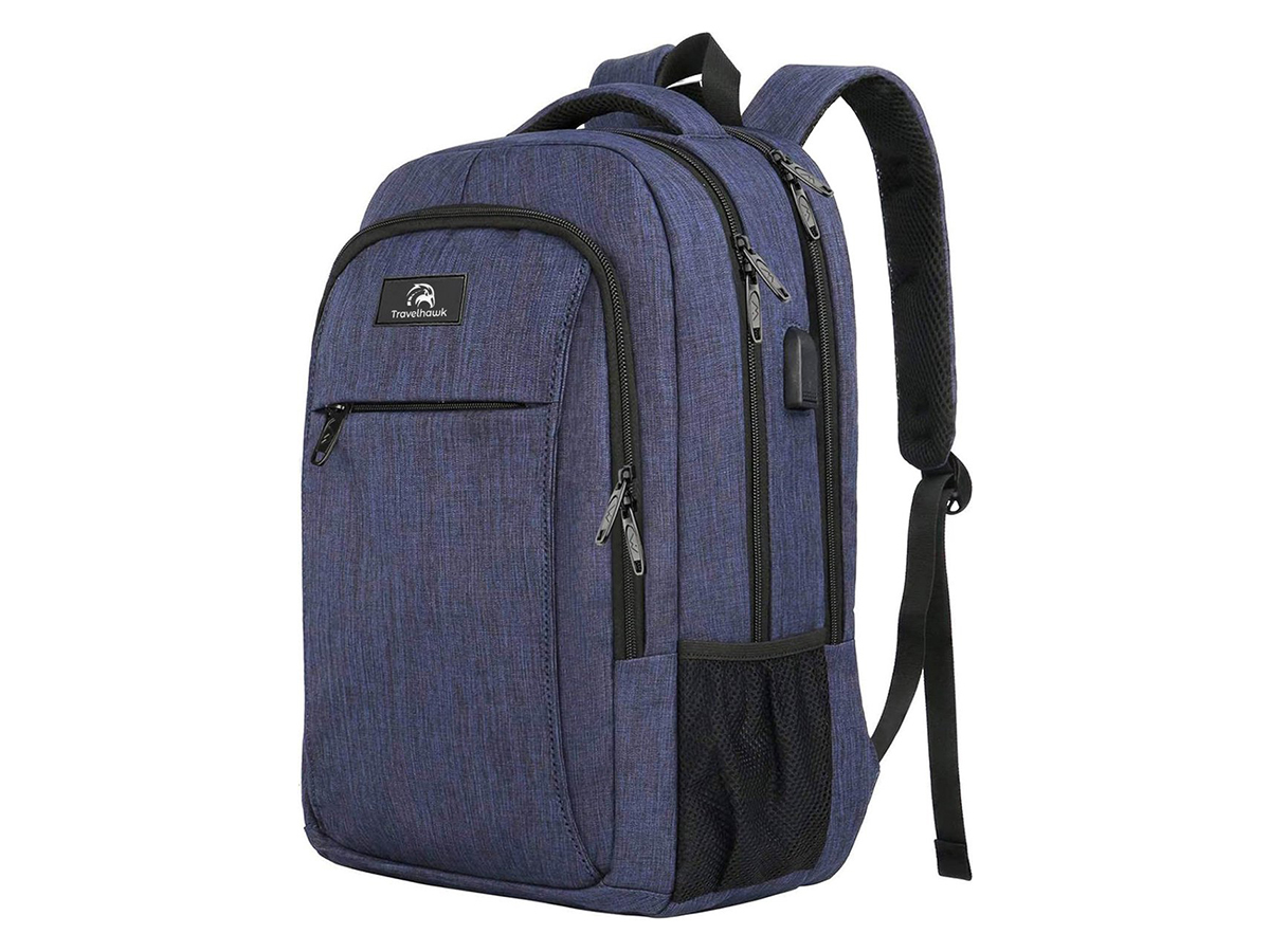 Travelhawk 28 Liter rugzak met USB-poort - Blue