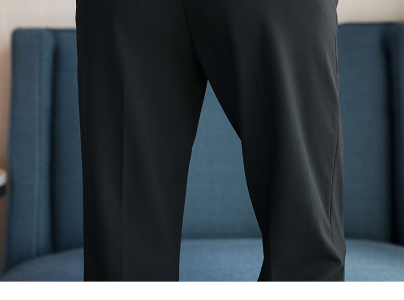 Blueforce - Hoge taille effen cropped taps toelopende broek