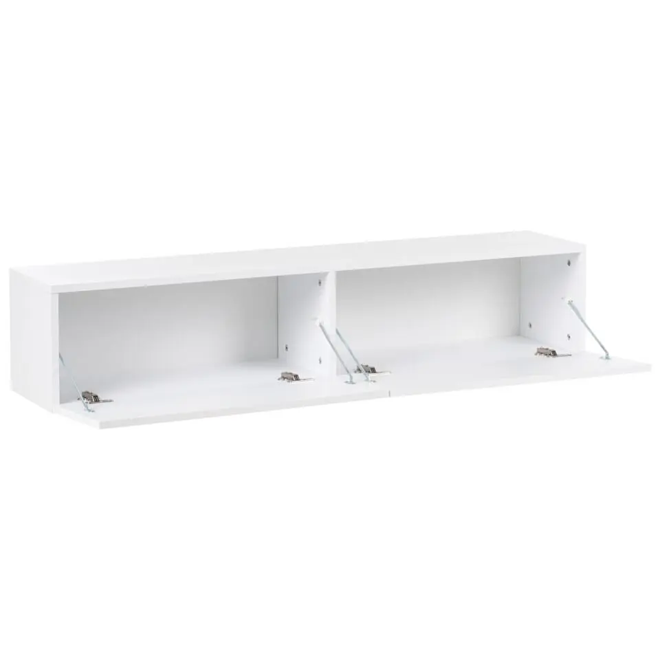 GLADSTONE - Wandgemonteerd TV-meubel - Wit - 140 cm - Vezelplaat