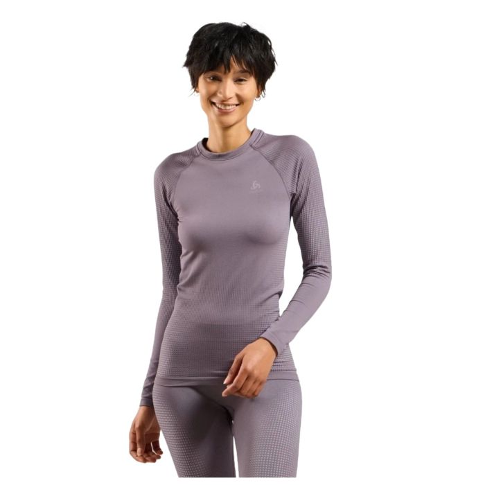 Odlo Dame T-shirts Top Crew Neck Long sleeve Lilla
