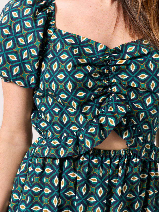 Robe midi imprimée