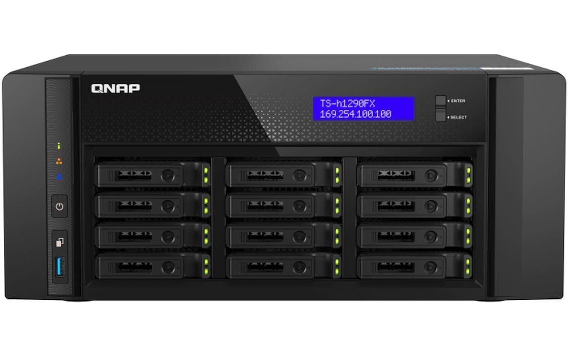 NAS TS-h1290FX-7302P-128G 12 Bay<br>Leistungsstarkes NAS mit 16-Kern-Prozessor und reibungsloser Übertragung