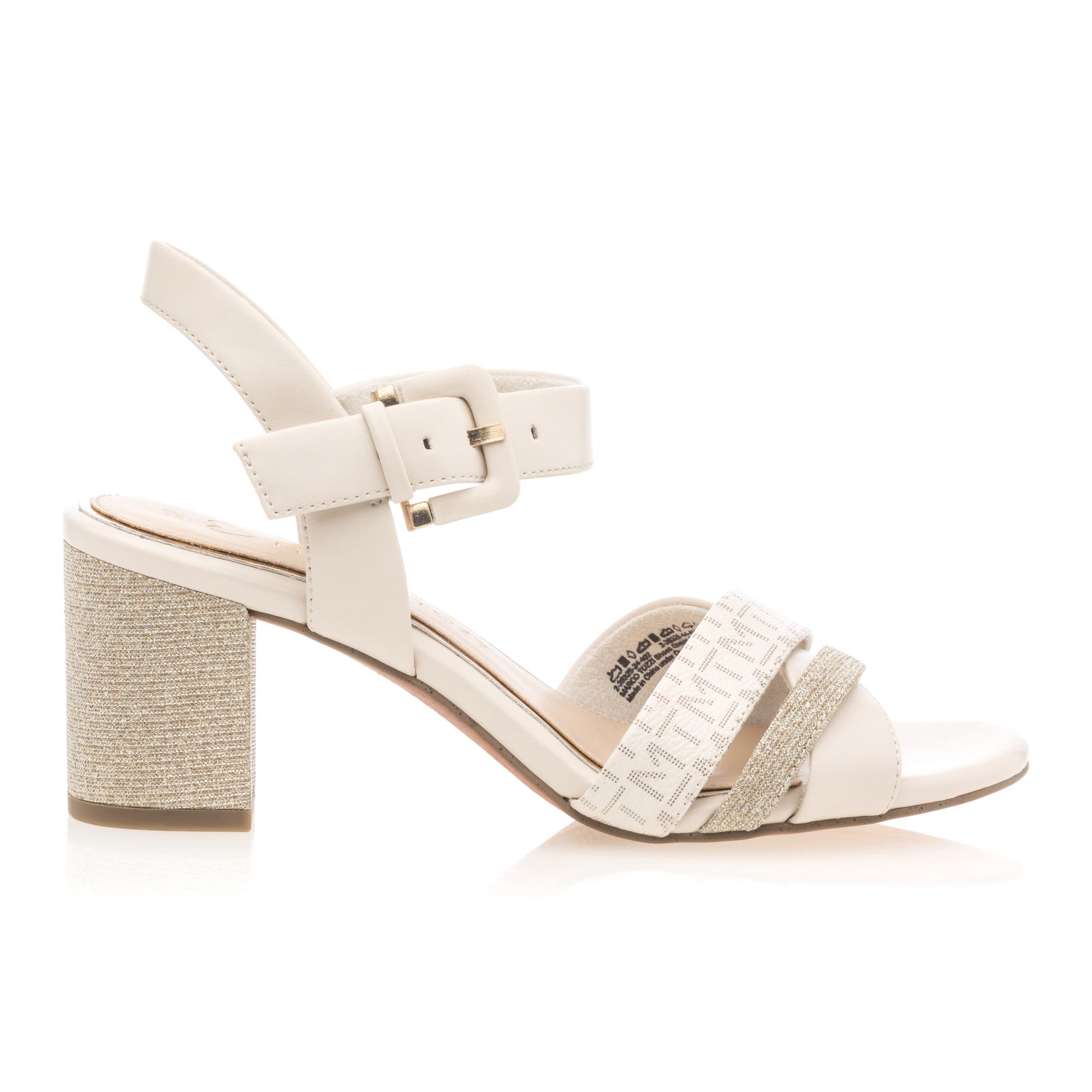 Nu-pieds à talon Femme beige