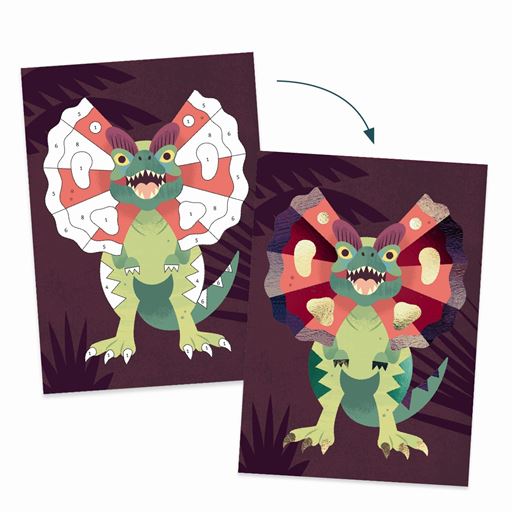 Djeco Kreativ Æske Dinosaur Foliebilleder