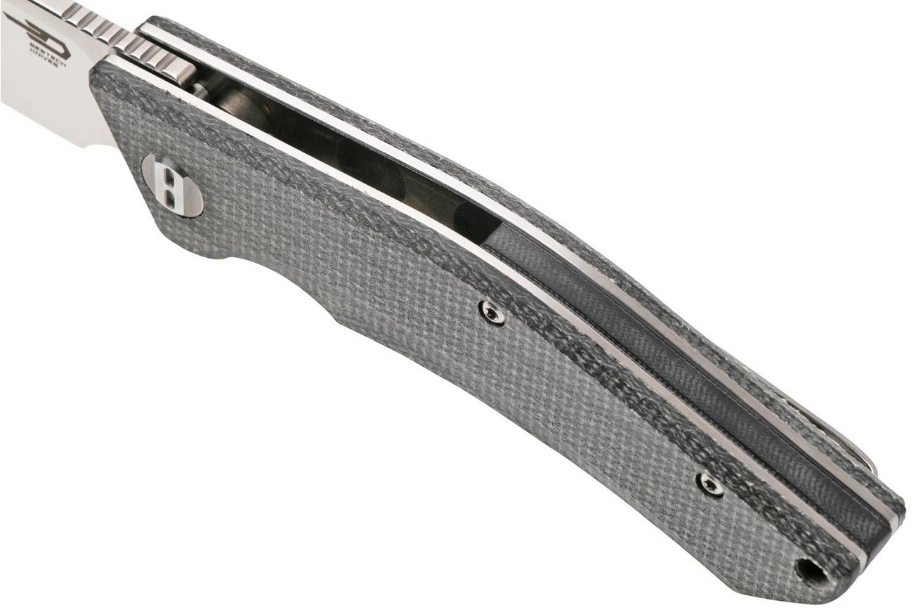 Bestech Cubis BG42A Stonewashed & Satin, Black Micarta, zakmes