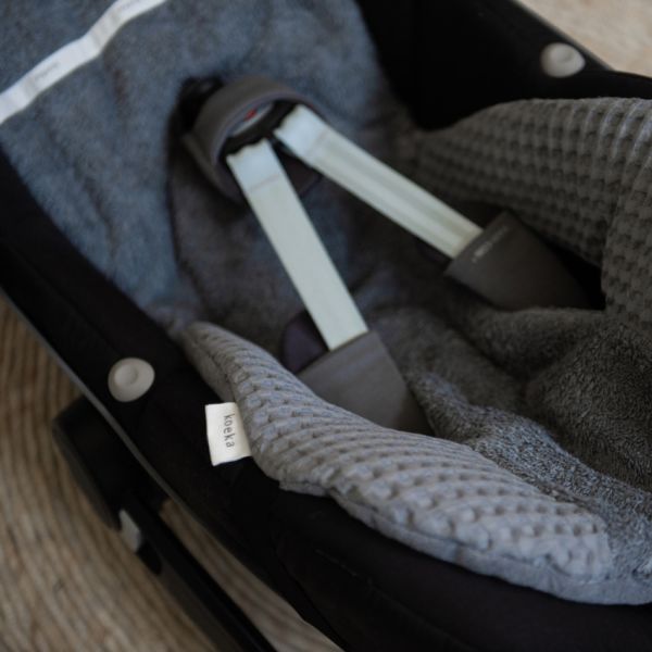 Koeka Buggy Inlegkussen Wafel - Antwerp - Steel Grey