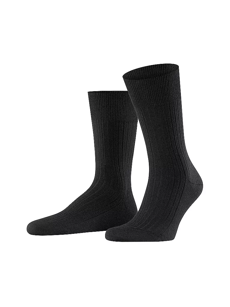 FALKE Socken BRISTOL PURE black schwarz
