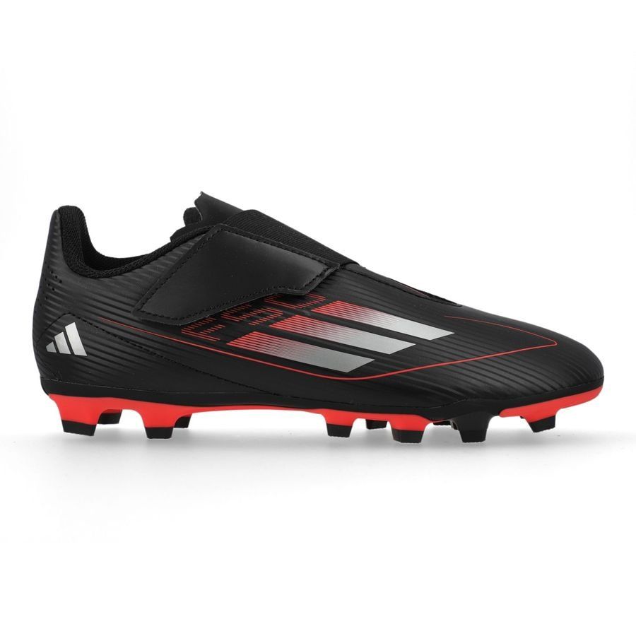 adidas F50 Club Velcro FxG Stealth Victory - Noir/Argenté/Lucid Red Enfant