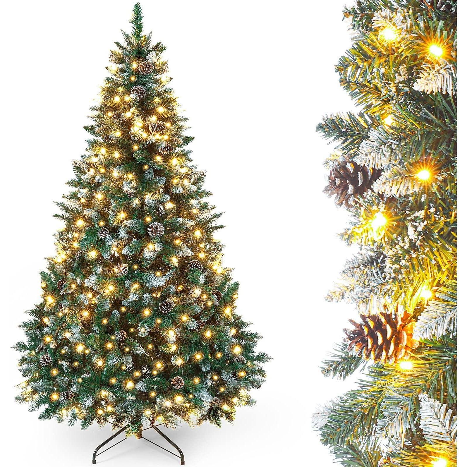 Yorbay Künstlicher Weihnachtsbaum Künstlicher Tannenbaum mit LED Beleu