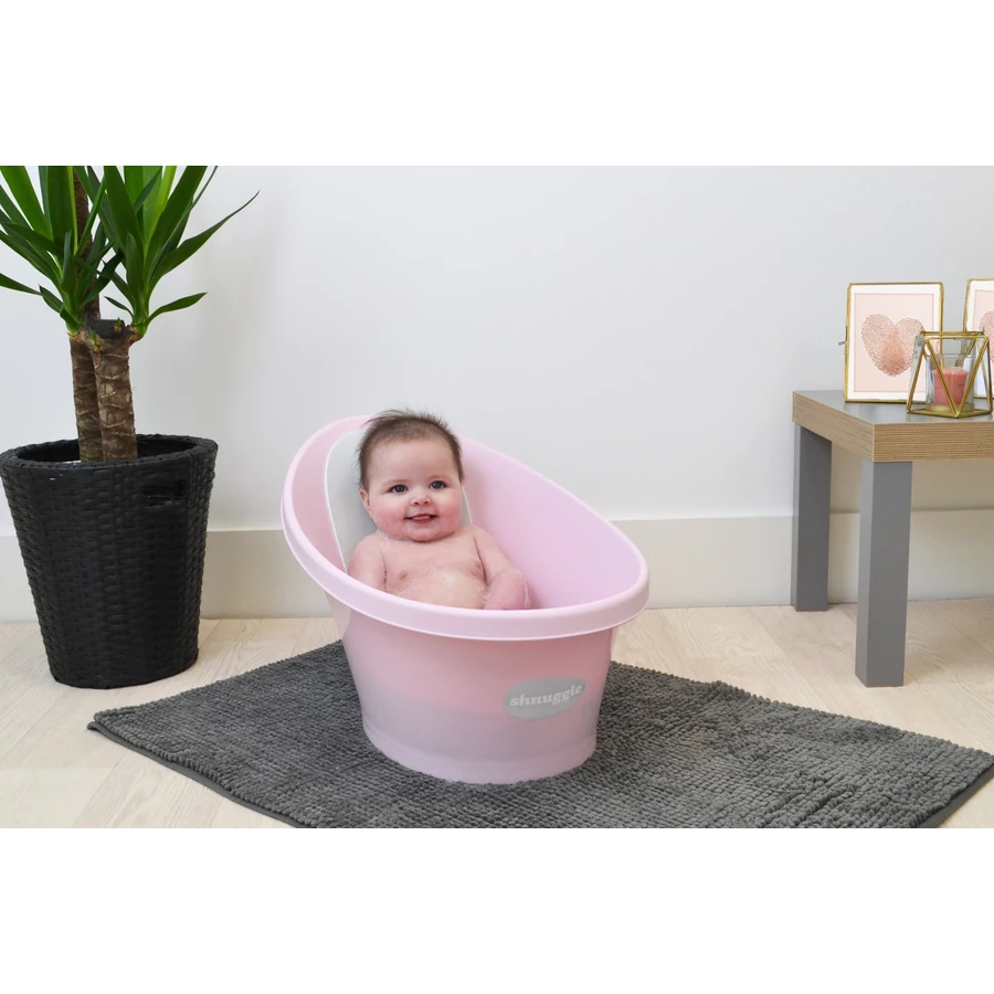 shnuggle Babybadewanne Shnuggle Babybadewanne rosa, hellgrau