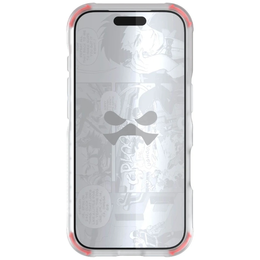iPhone 17 Pro MagSafe Hardcase Schutzhülle (GHOCAS4218) - Transparent / Rot
