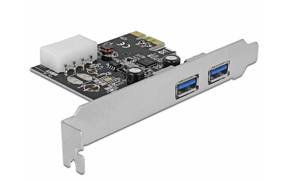 PCI-Express-Karte USB 3.0 Typ-A + LowProfilePCI-Express-Karte, 2x USB 3.0 (extern), inkl. Low-Profile-Blende