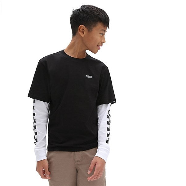 By Long Check Twofer T-Shirt Black/Black