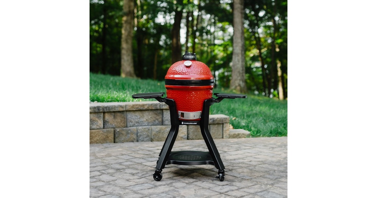 Kamado JoeJoe Jr®-kar met zijtafels barbecuewagen  (Zwart)
