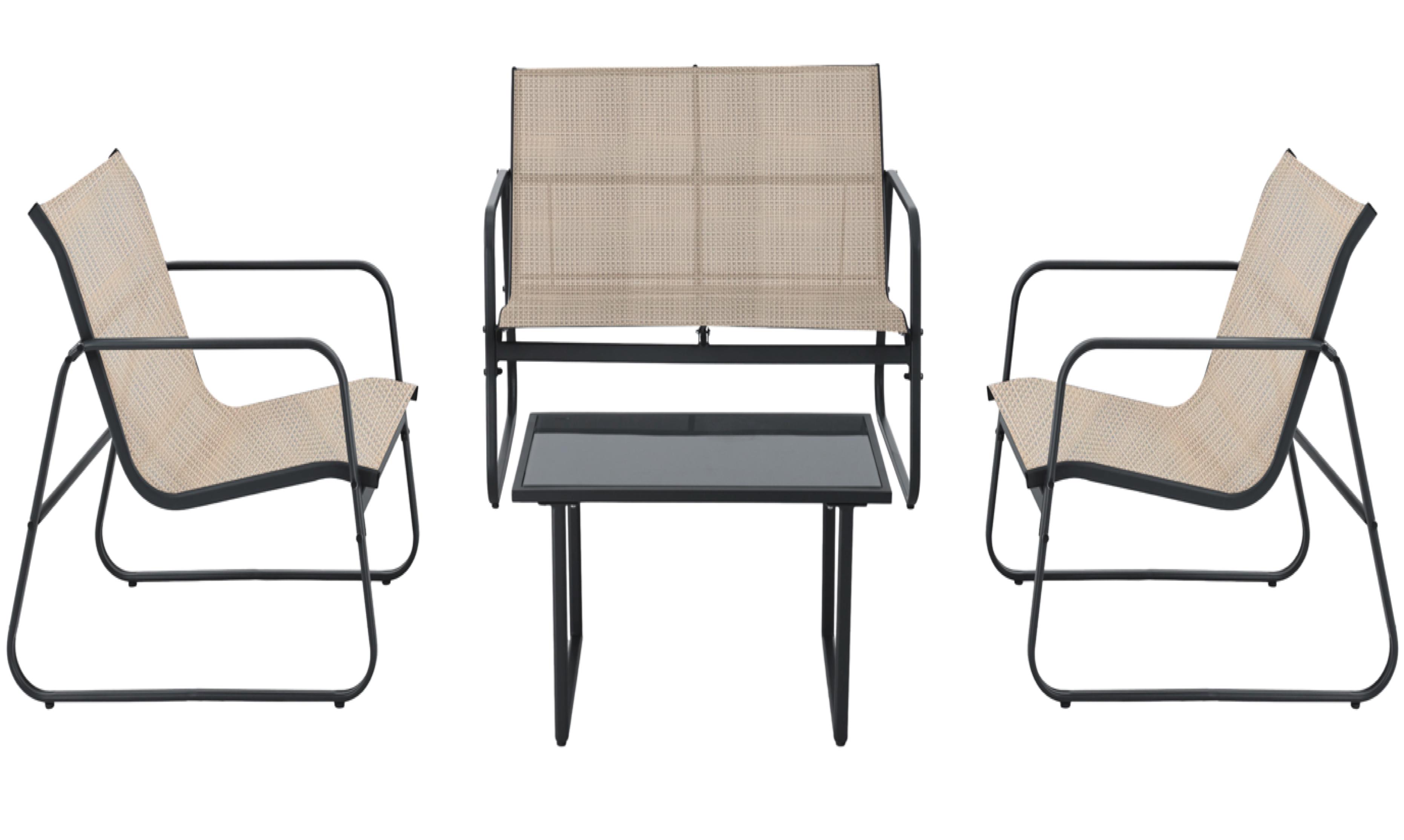 SALON DE JARDIN ESSENTIEL BEIGE 4 PLACES