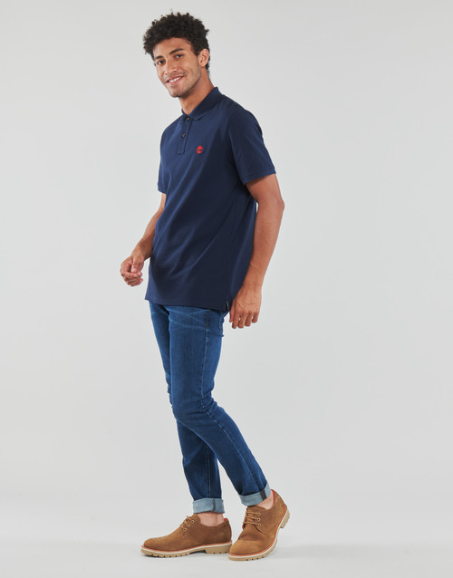 Timberland - SS MILLERS RIVER COLLAR JACQUARD POLO (SLIM) - Marine