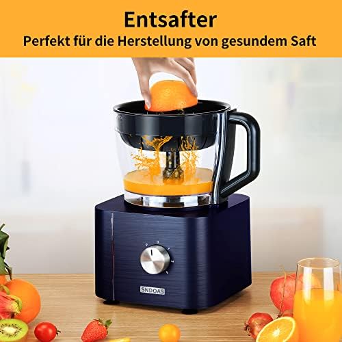 SNDOAS Robot Cuisine Multifonctions, 1100 W Robot Culinaire, Bol Mélangeur 3.2 L, Hachoir Multifonction, Mixeur 1.5 L, Moulin à café, Argent : Cuisine et Maison