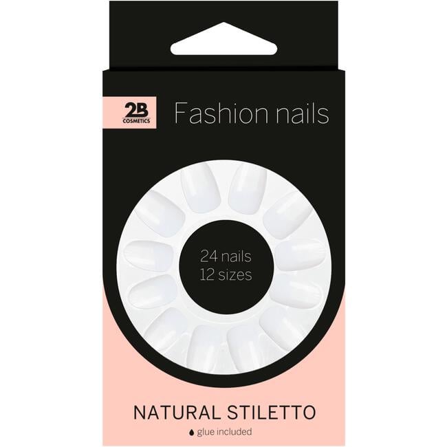 2B Fashion Nails Natural Stiletto