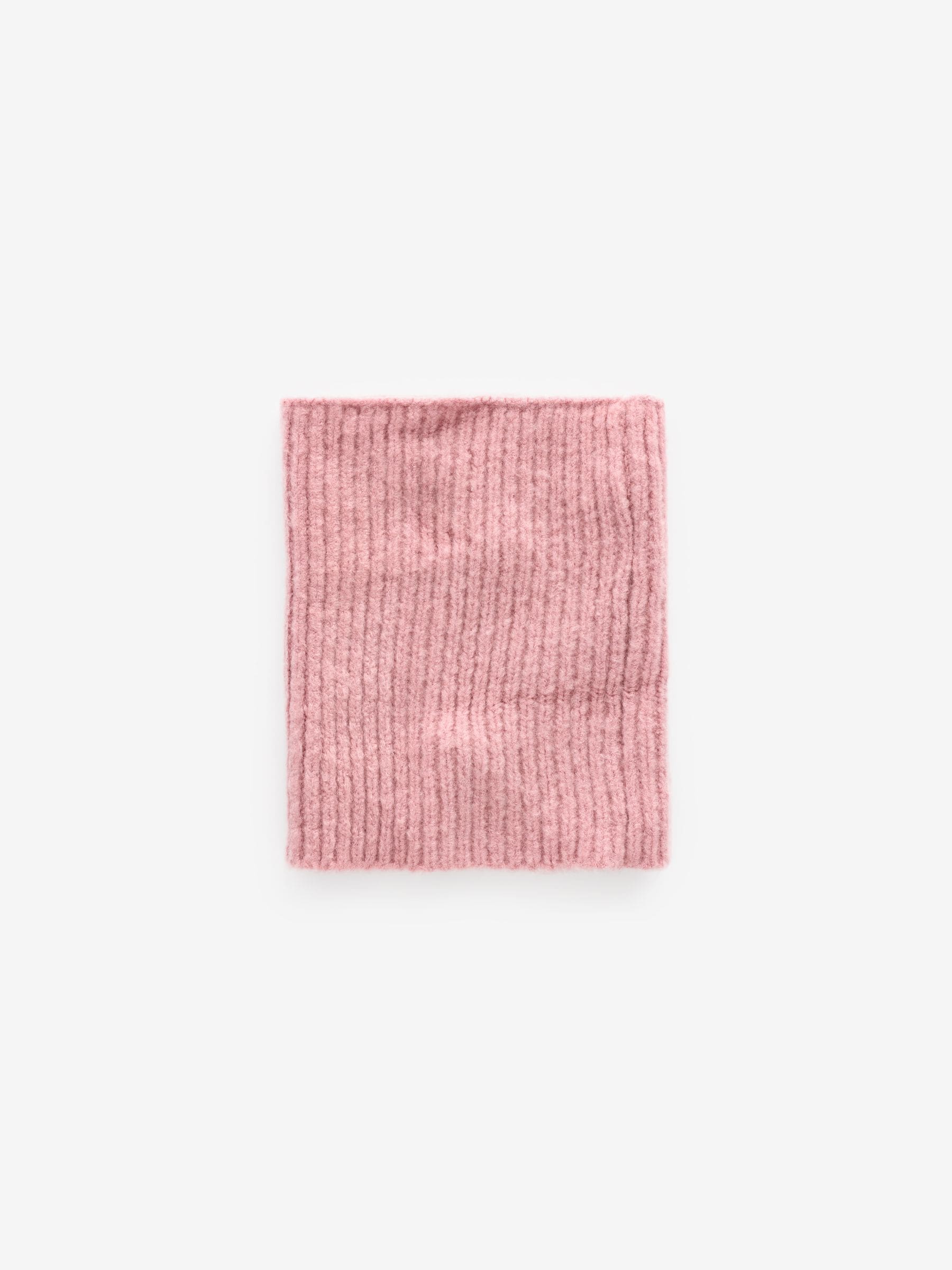 Roze - Chunky ribgebreide colsjaal (1-16jr)