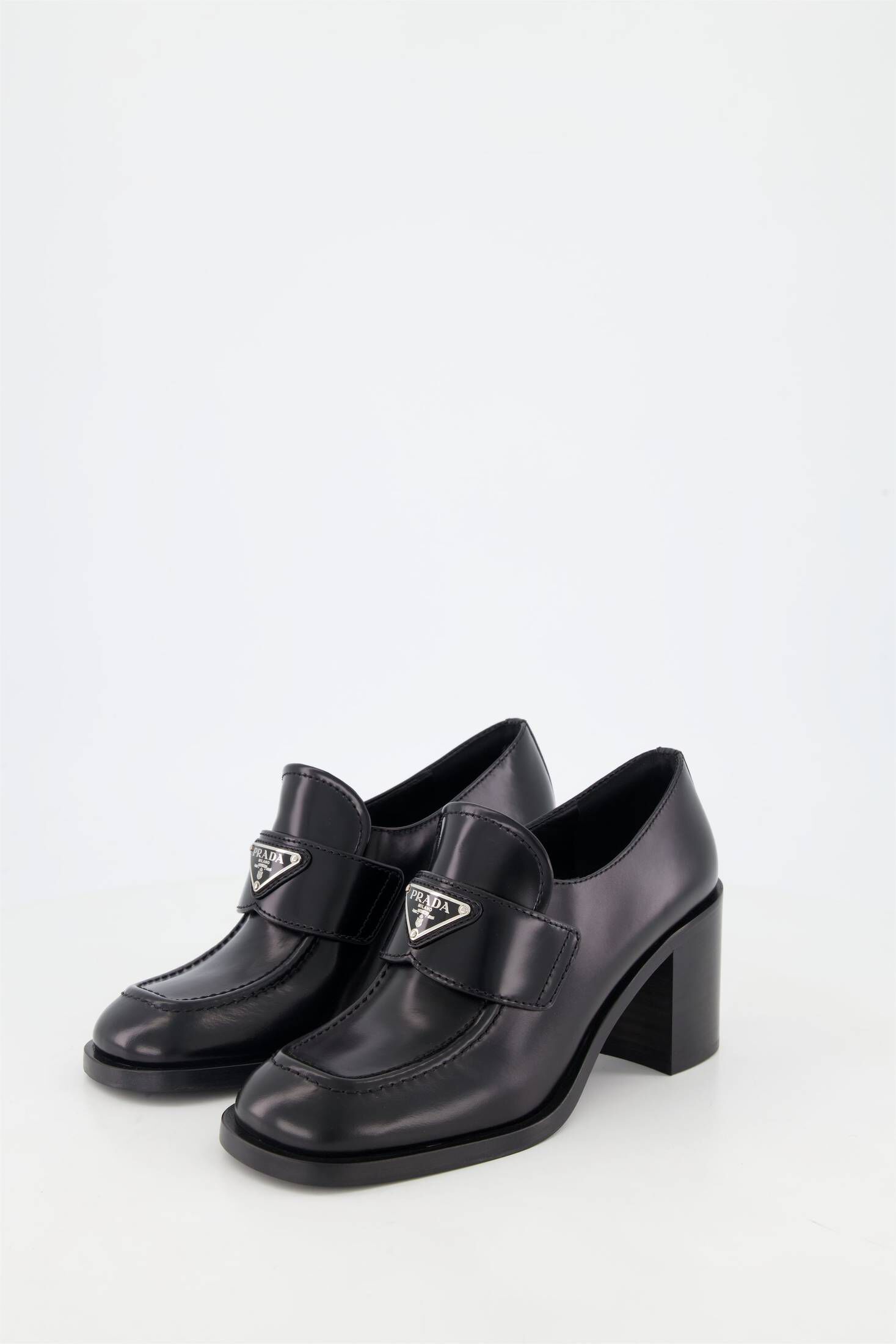 Prada| Damen Schuhe HIGH HEEL LOAFER aus gebürstetem Leder