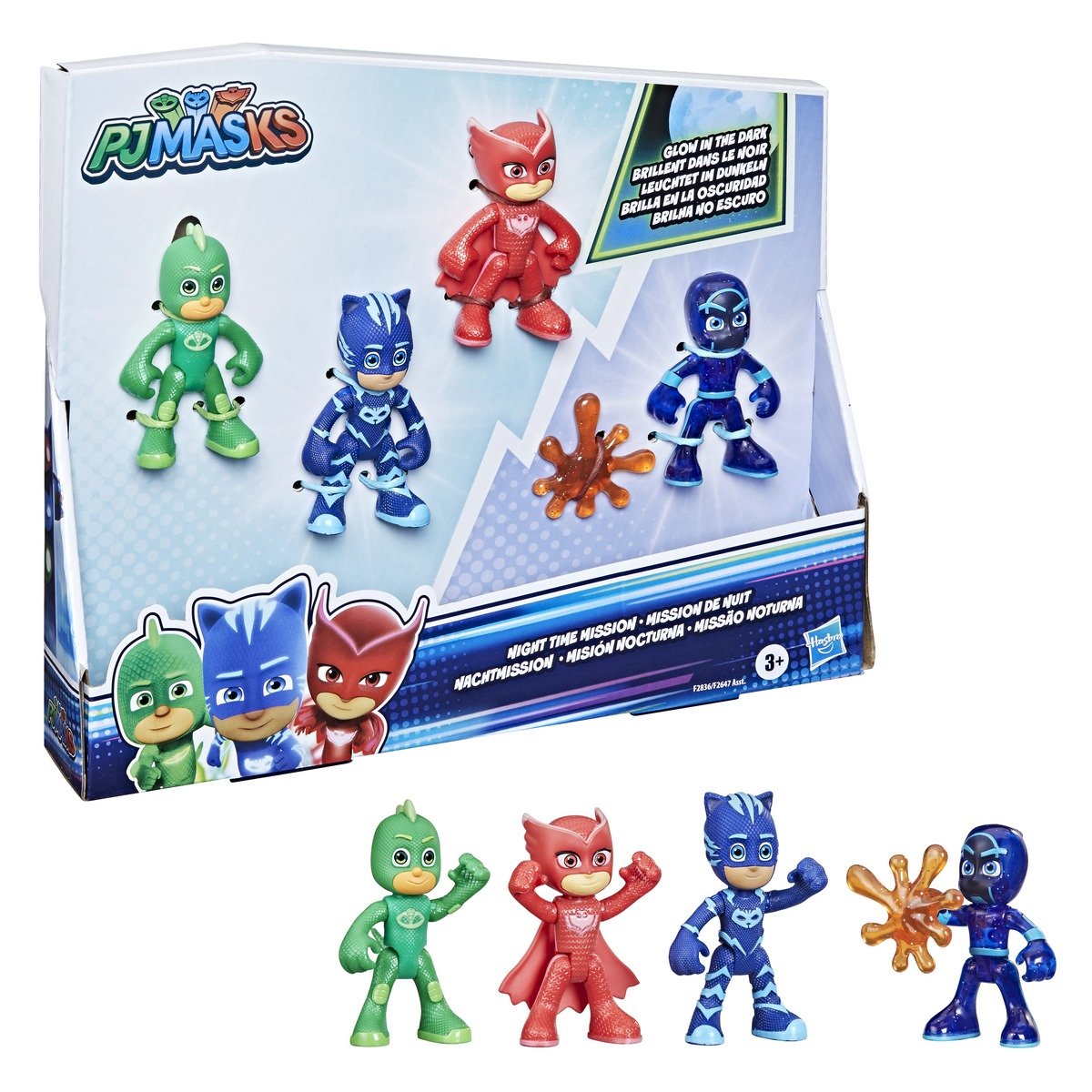 Coffret de 4 figurines Pyjamasques Mission Animal Power