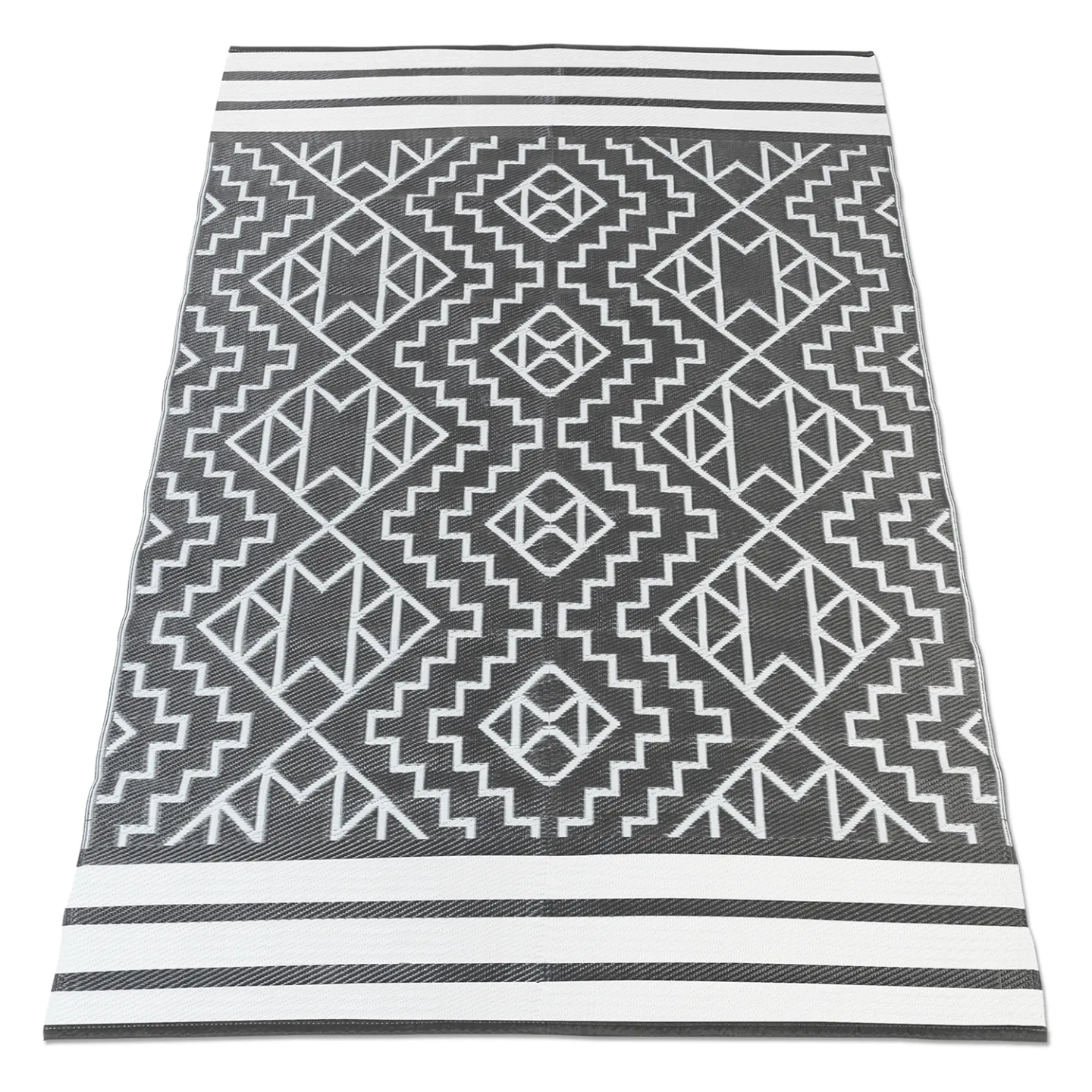 Tapis extérieur ZIA gris et blanc 160 x 240 CM
