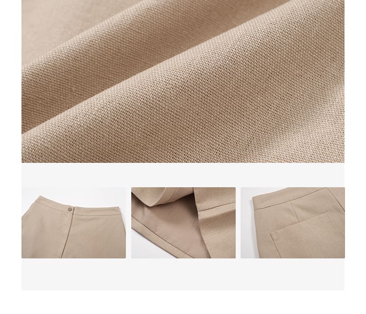 PINPI - Hoge taille effen shorts