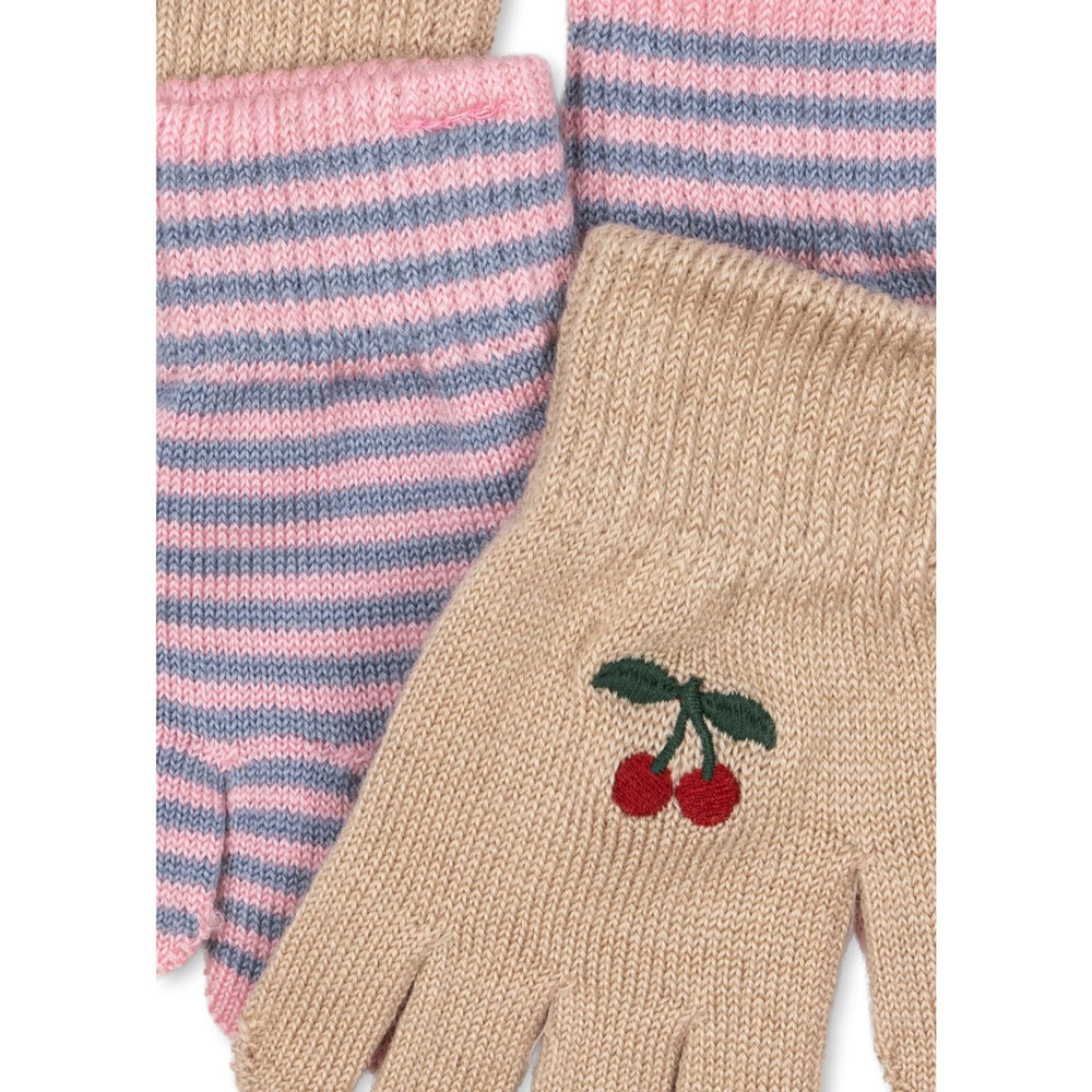 Køb Konges Sløjd Cherry/Stripe 2 Pak Filla Handsker
