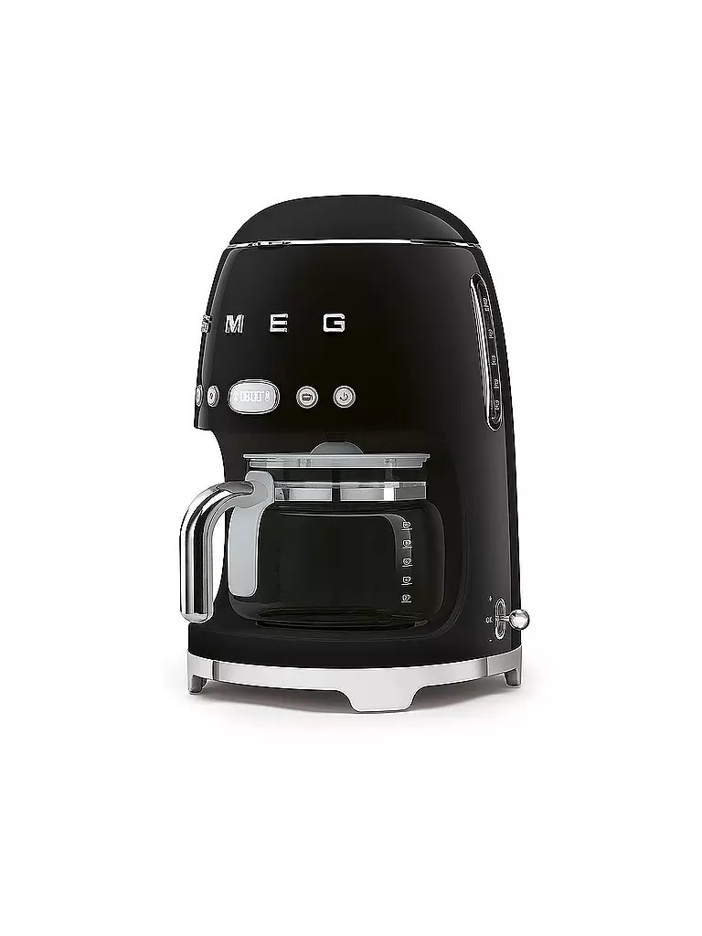 SMEG Filterkaffeemaschine 50s Retro Style Schwarz DCF02BLEU schwarz