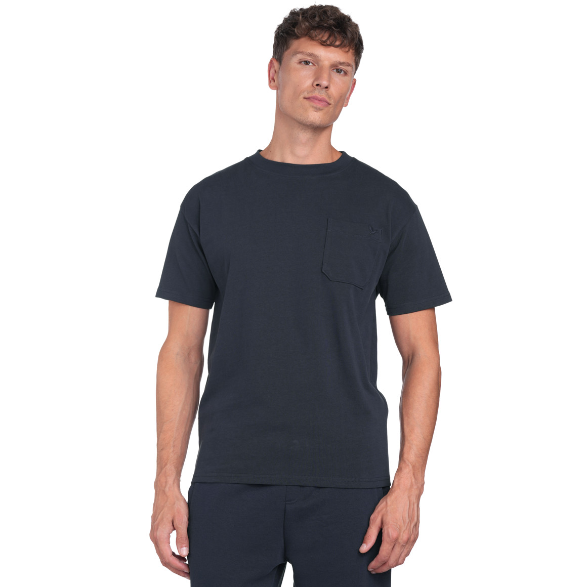 Jonas Nielsen Herren T-Shirt mit Brusttasche dunkelblau
