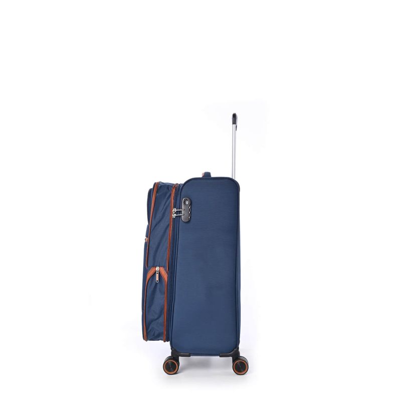 Lot de 3 valises souples 345 Extensibles 55, 67 et 79 cm Bleu