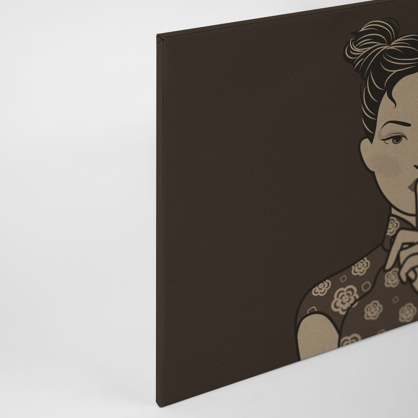 Leinwandbild POWERFRAU - braun - 90x60 cm