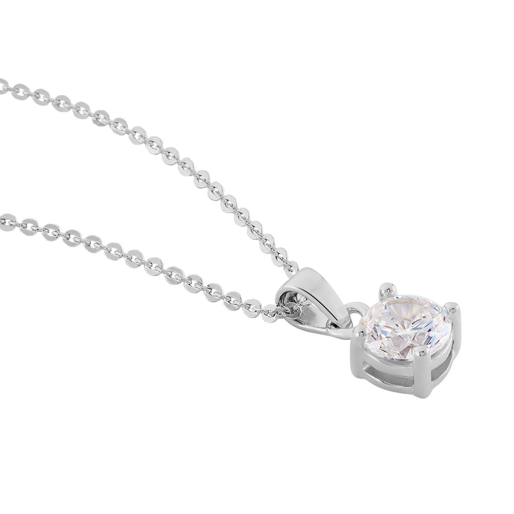 Collier Lynna Argent Blanc Oxyde De Zirconium