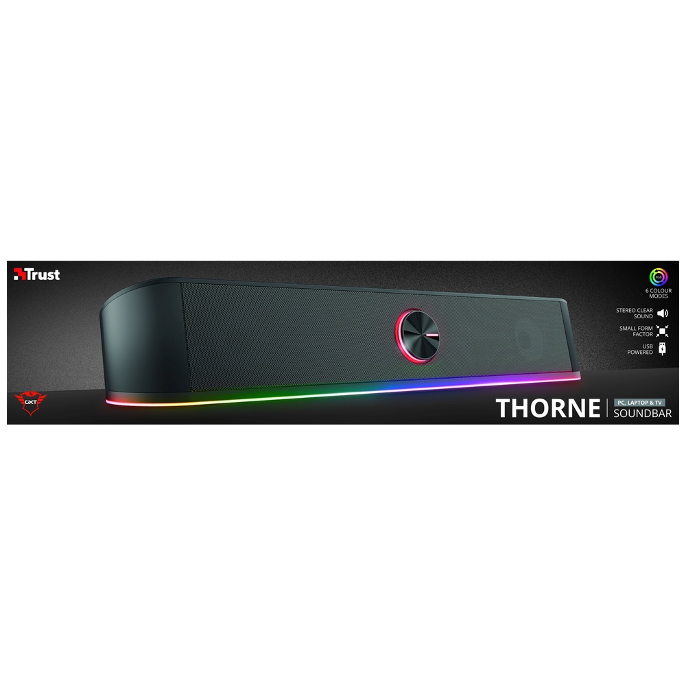 Trust GXT 619 Thorne RGB Stereo-Soundbar für TV & PC