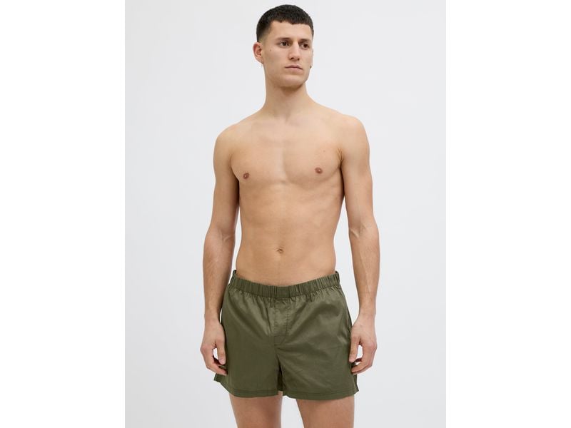 JACK&JONES Unterhosen Herren Woven 3er Pack Braun/Grün, S Herren-Boxershorts