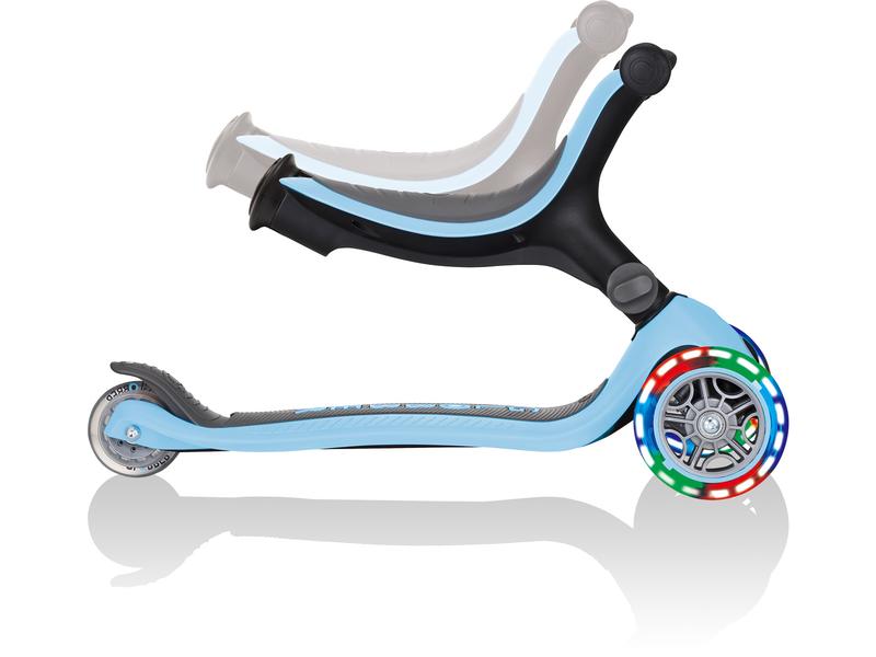GLOBBER Scooter GO UP Foldable Plus Lights, Pastel Blau Scooter
