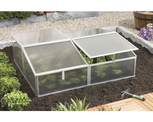 Kweekkas Vitavia Gaia 2x 120x100x26/39 cm aluminium