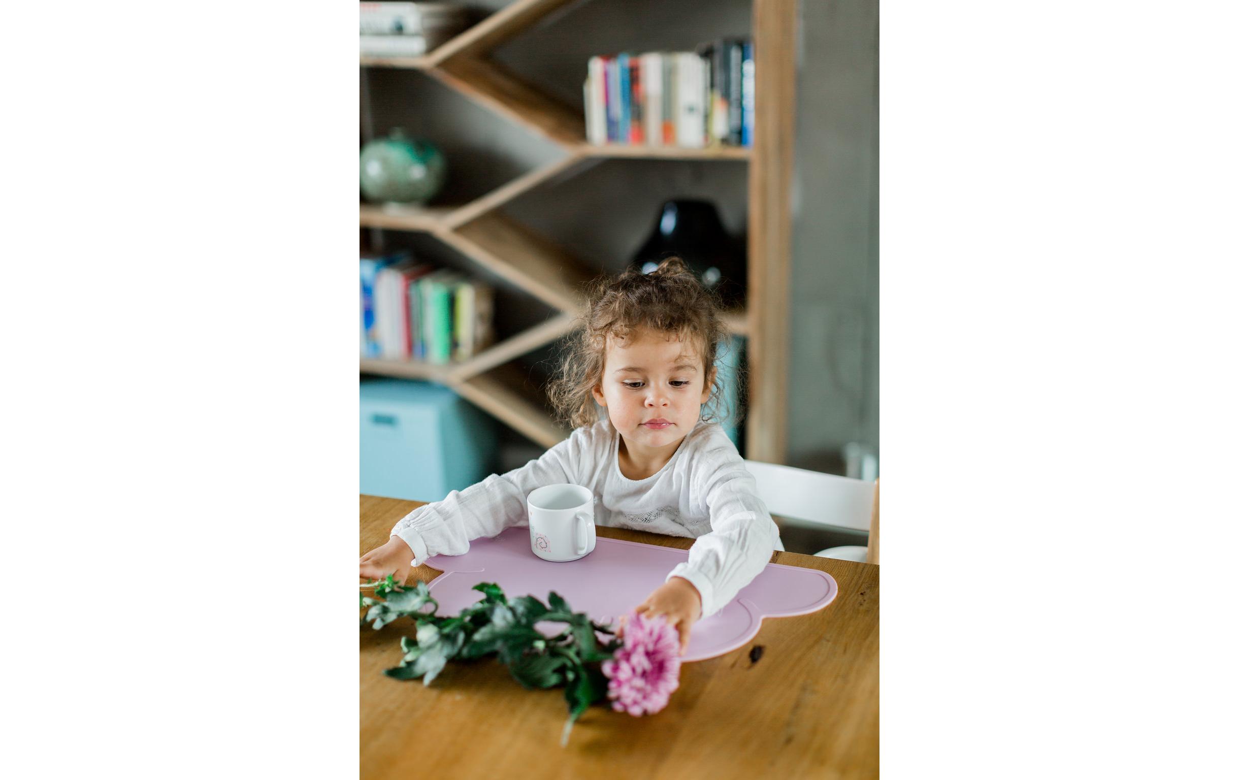 Kindertischset Platzdeckchen ZartrosaEsstischunterlage in Wolkenform