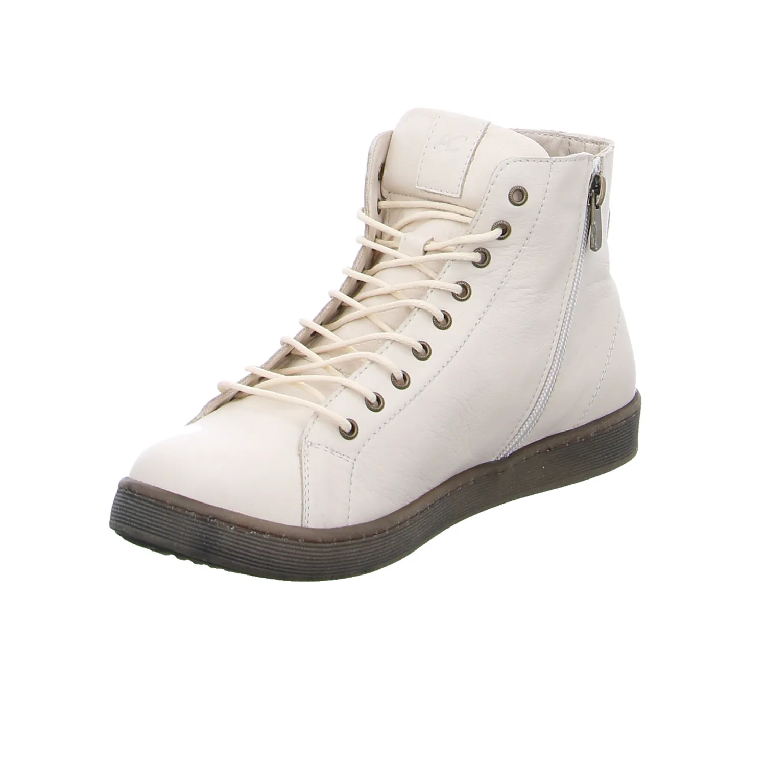 ANDREA CONTI Mid Cut Sneaker Offwhite Leder  mit Wechselfussbett