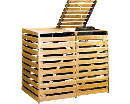 Weka vuilnisbak opbergbox 148x92x122 cm honingbruin