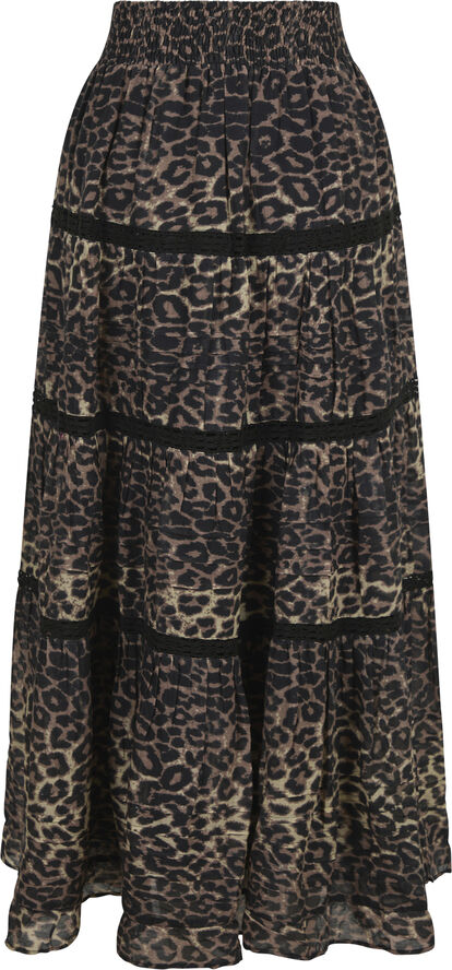 Neo Noir Felicia Leo Voile Skirt Leopard