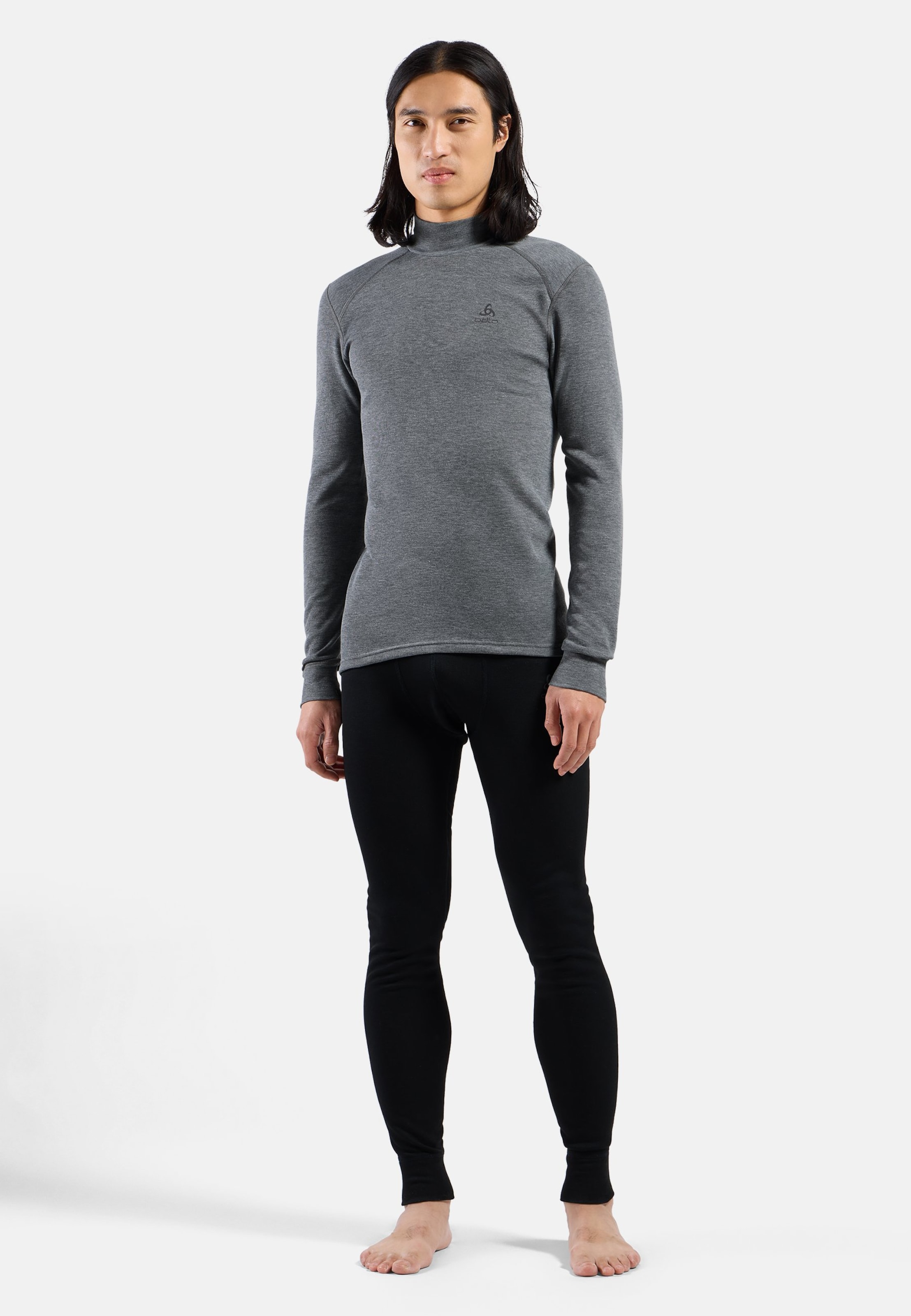 Active Warm Base Layer mit Rollkragen in odlo steel grey melange