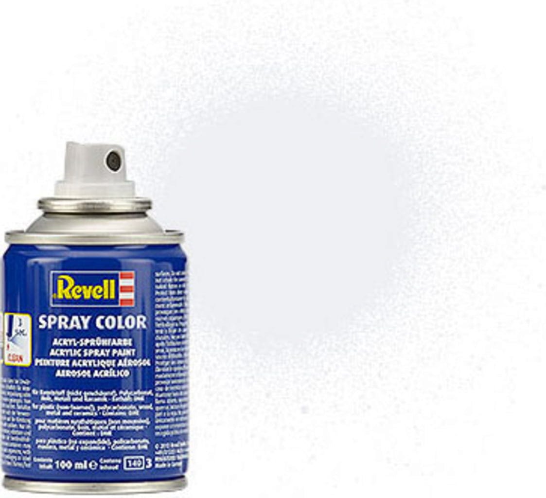 Revell  Spray weiß, seidenmatt, 100 ml    Sprühlack für viele verschiedene Materialien