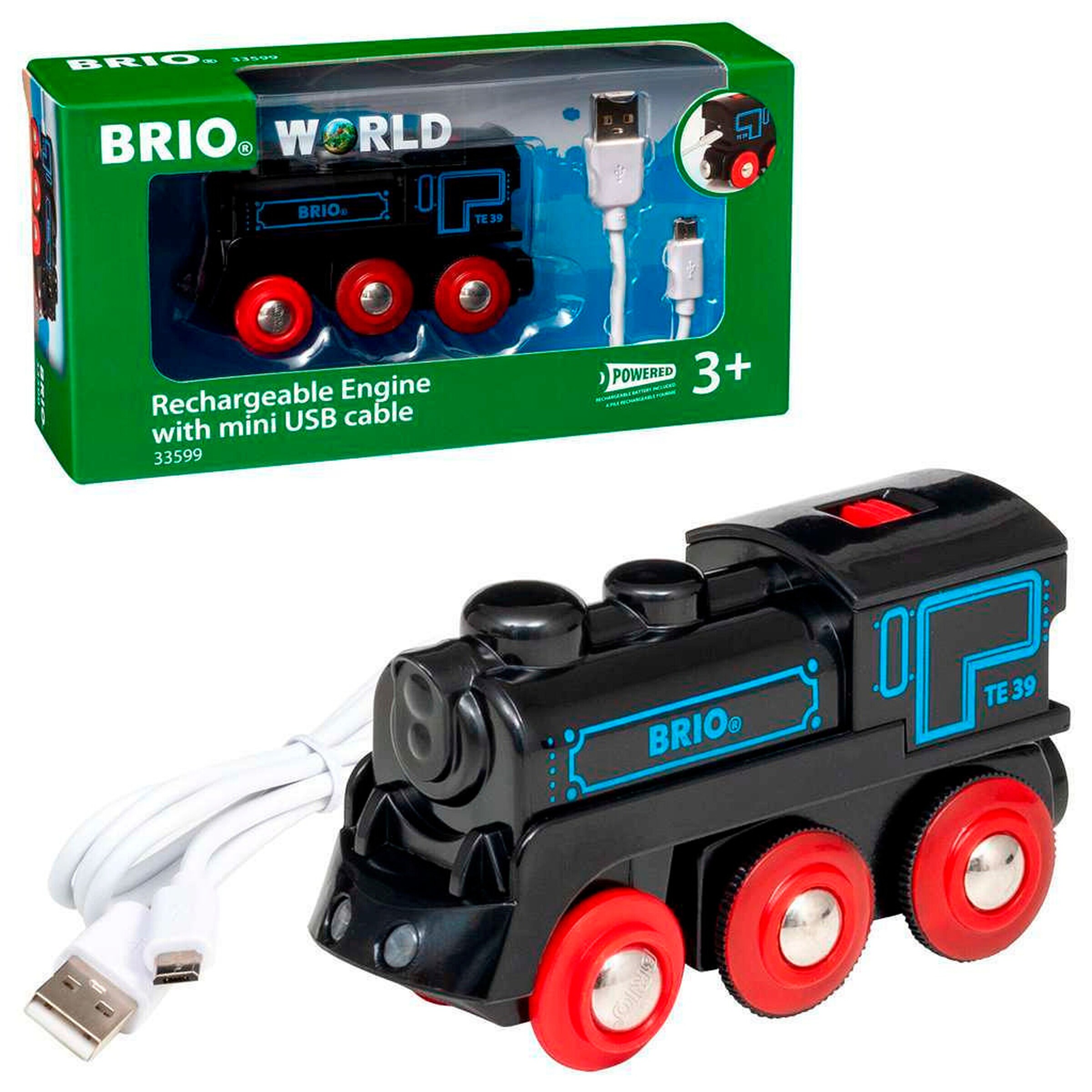 BRIO Schwarze Akku-Lok mit Mini-USB