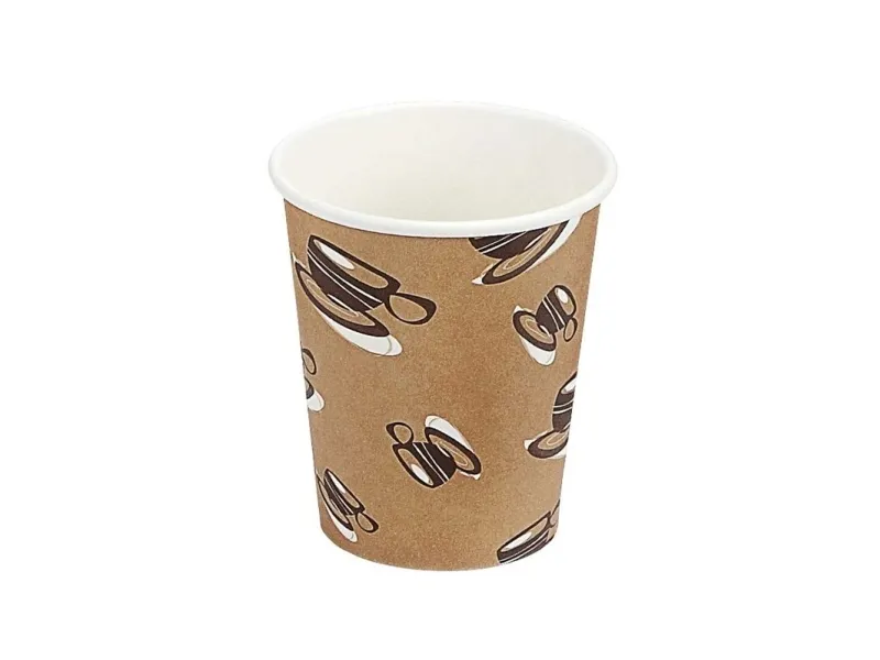 Kaffebæger 8oz 25cl Hot Cup Single Wall pap - (20 poser x 50 stk.)