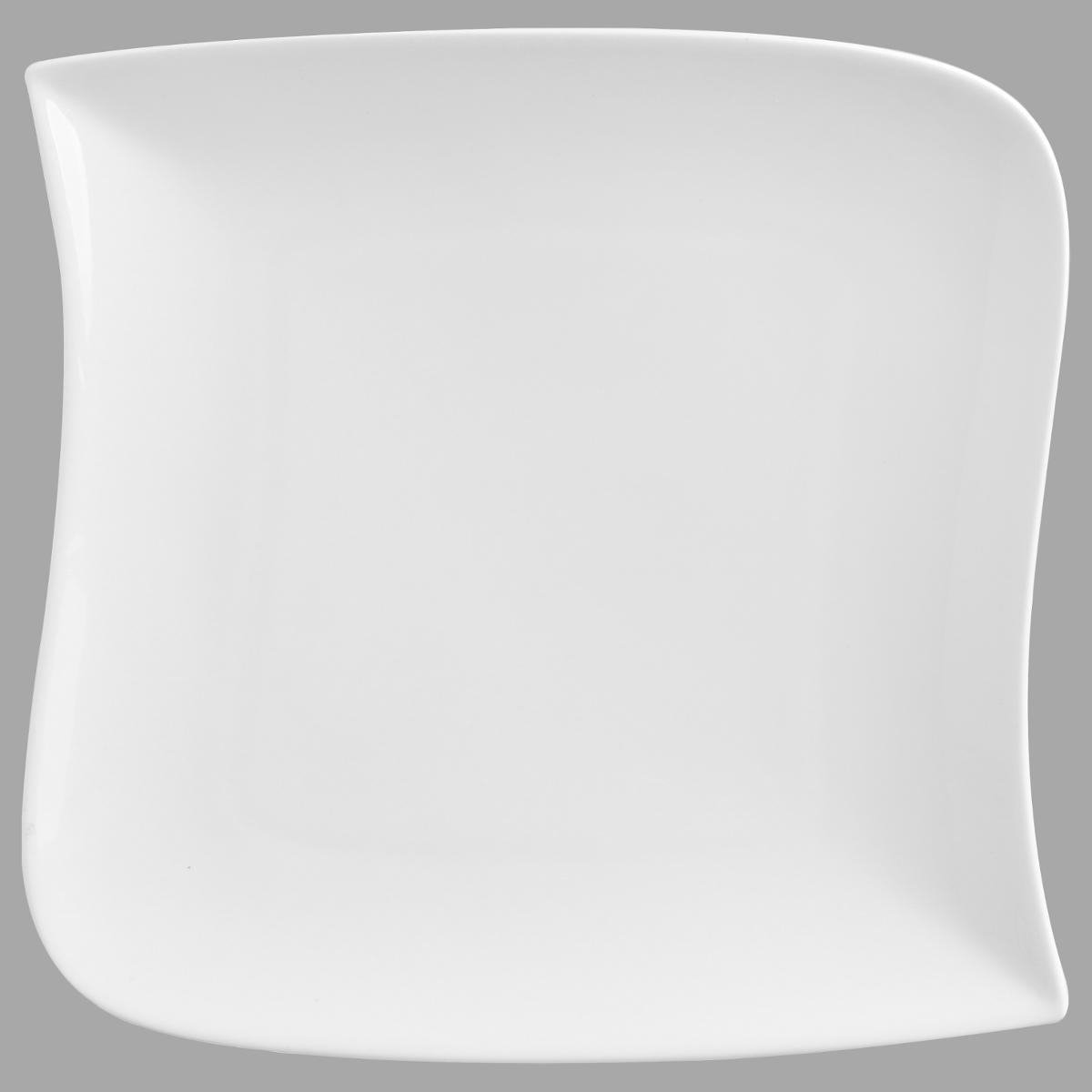 ASSIETTE A DESSERT CARREE VAGUE BLANC 21CM