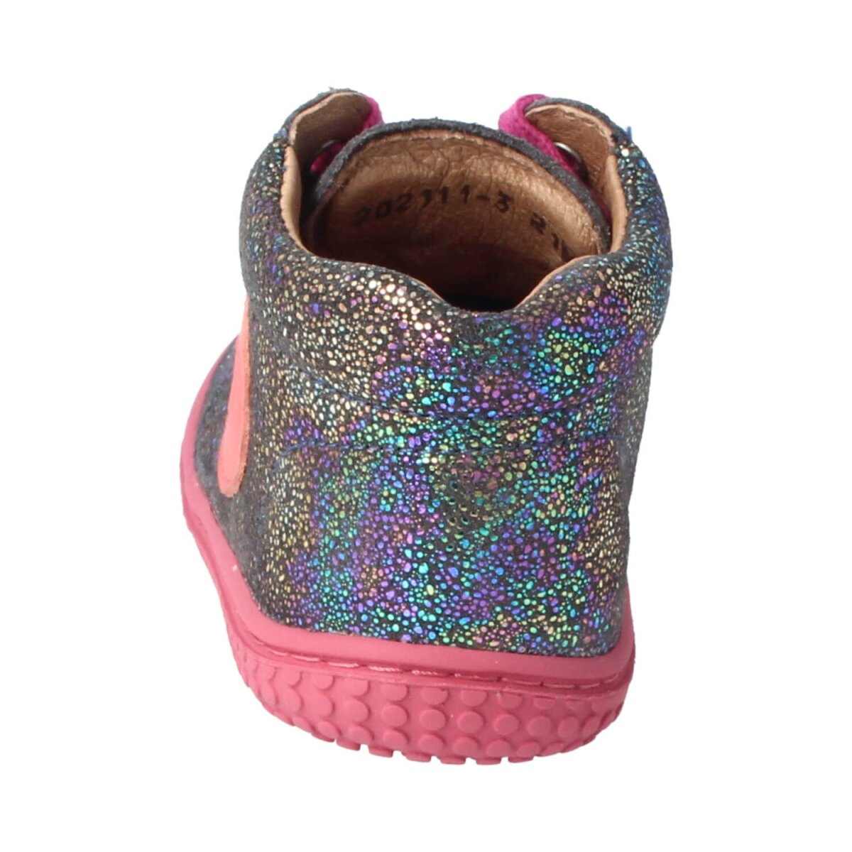 202111-3 GECK velours leather glitter grey laces Weite/M