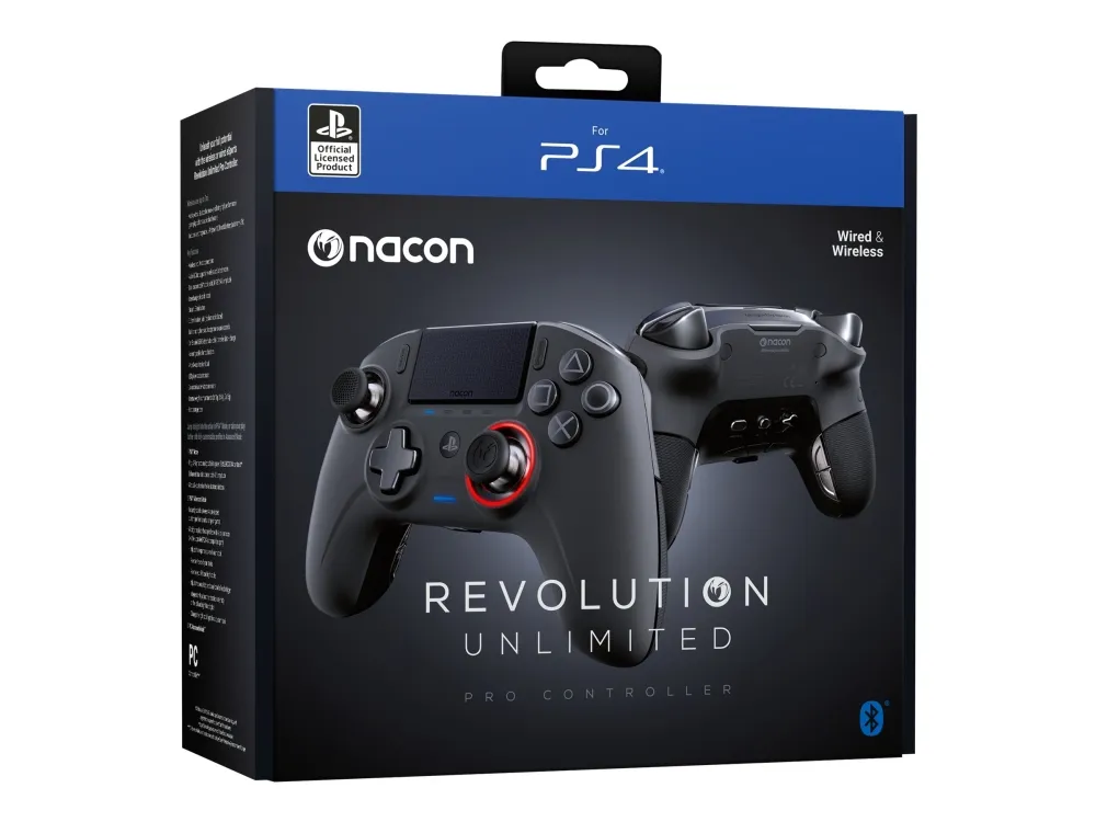 NACON REVOLUTION Unlimited Pro Controller - Gamepad - trådløs - Bluetooth - sort - for Sony PlayStation 4
