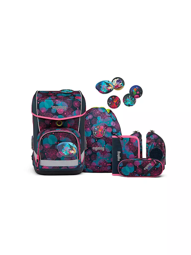 ERGOBAG Schultaschen Set 5-tlg. Cubo Light - KorallBär dunkelblau