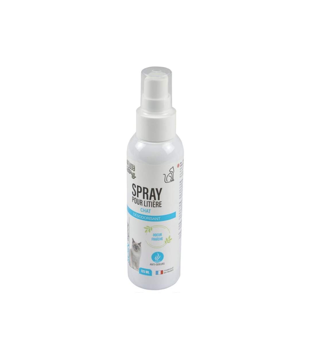 Paris Prix - Spray Pour Litière huiles Essentielles 125ml Blanc